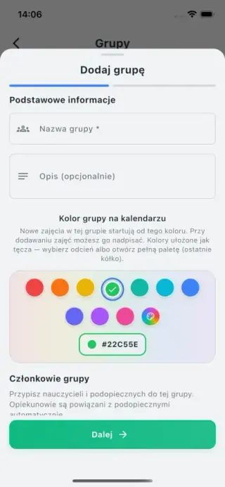 Grupa: Lista uczniów