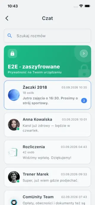 Czat: Rozmowy grupy